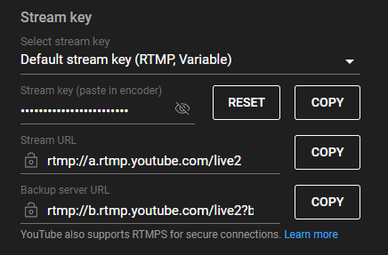 Stream key